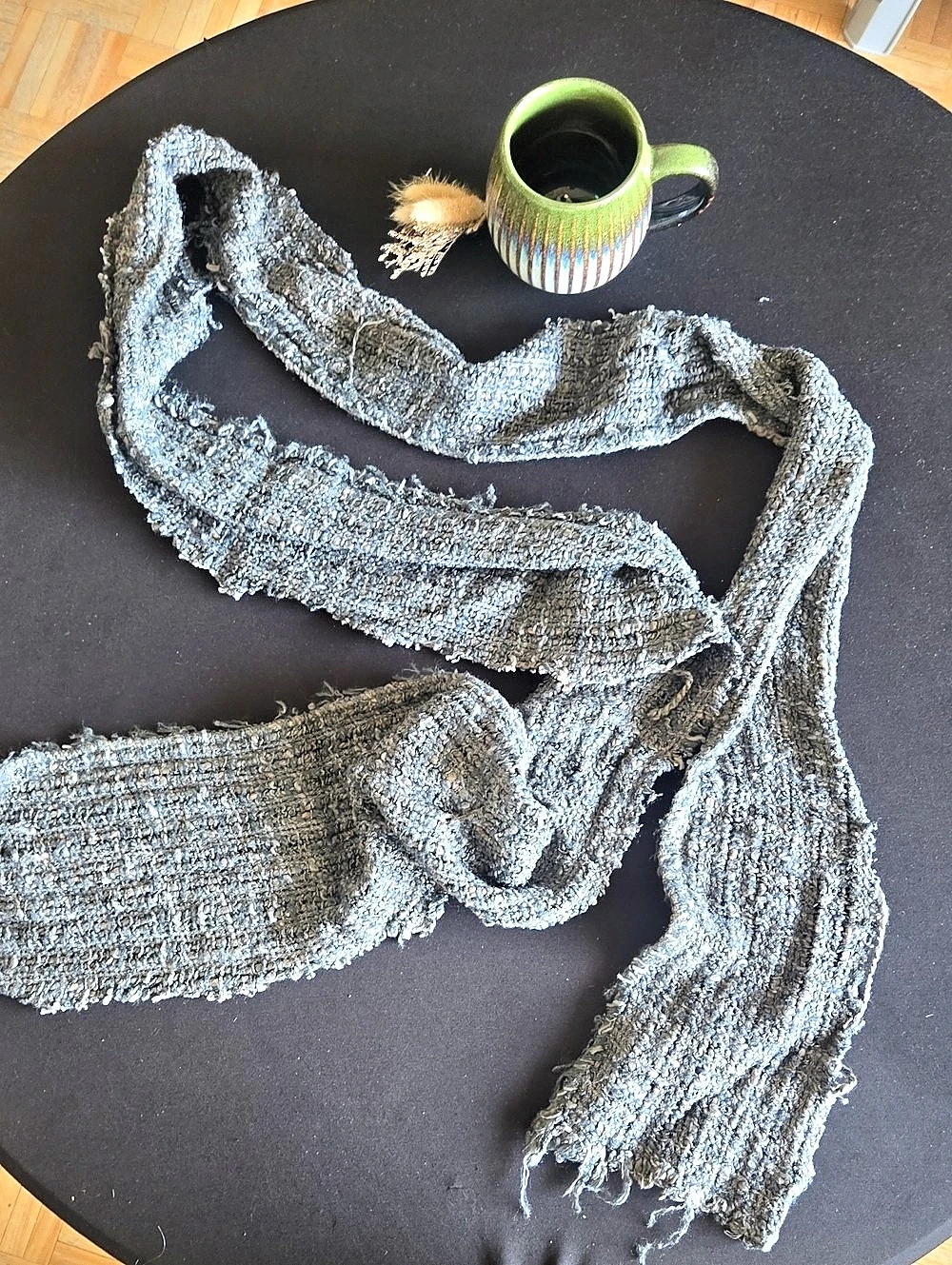 Textured Gray Fringe Scarf Star Trek Wardrobe S4 Toronto